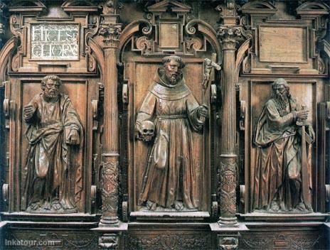 Choir stalls of San Francisco Church in Cuzco