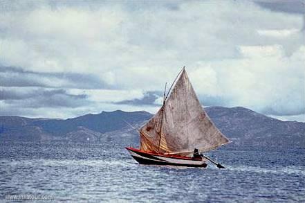 Boat on the lake, Puno