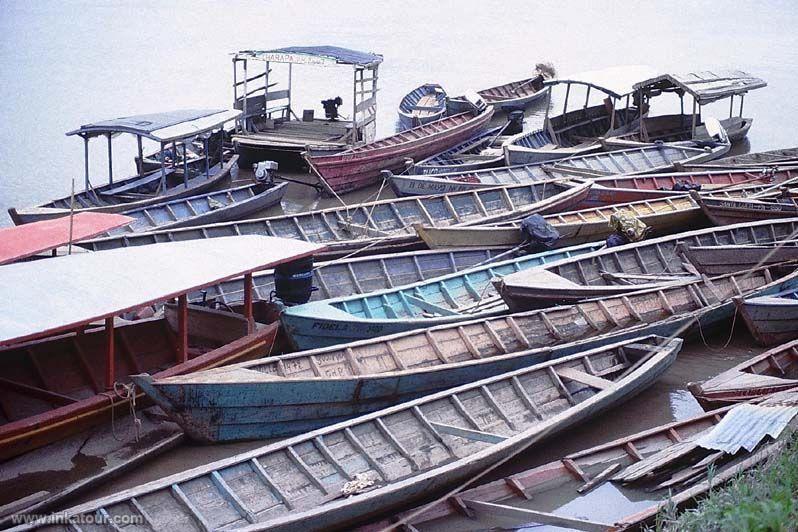 Boats in the shore of the river