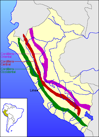 Glacierized areas of Peru
