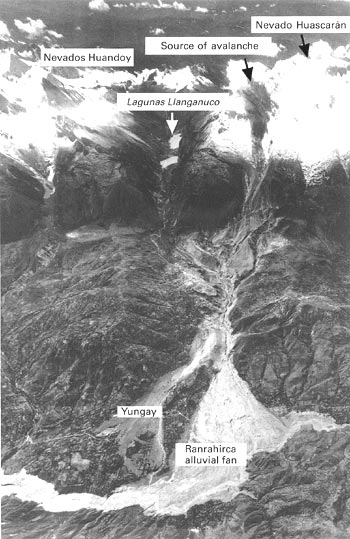 Photograph of site of former village of Yungay